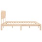 vidaXL Estructura de cama de matrimonio con cabecero madera maciza vidaXL Estructura de cama de matrimonio con cabecero madera maciza