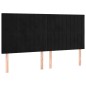 vidaXL Cama box spring colchón y LED terciopelo negro 180x200 cm vidaXL Cama box spring colchón y LED terciopelo negro 180x200 cm