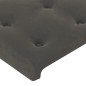 vidaXL Cama box spring colchón y LED terciopelo gris oscuro 90x190 cm