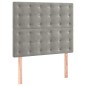 vidaXL Cama box spring colchón y LED terciopelo gris claro 90x200 cm vidaXL Cama box spring colchón y LED terciopelo gris claro 90x200 cm