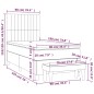 vidaXL Cama box spring con colchón tela marrón oscuro 90x190 cm