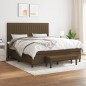 vidaXL Cama box spring con colchón tela marrón oscuro 180x200 cm vidaXL Cama box spring con colchón tela marrón oscuro 180x200 cm