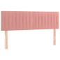 vidaXL Cama box spring colchón y LED terciopelo rosa 140x190 cm vidaXL Cama box spring colchón y LED terciopelo rosa 140x190 cm