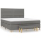 vidaXL Cama box spring con colchón tela gris oscuro 180x200 cm vidaXL Cama box spring con colchón tela gris oscuro 180x200 cm