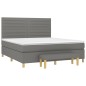 vidaXL Cama box spring con colchón tela gris oscuro 180x200 cm vidaXL Cama box spring con colchón tela gris oscuro 180x200 cm