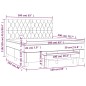 vidaXL Cama box spring con colchón tela marrón oscuro 160x200 cm vidaXL Cama box spring con colchón tela marrón oscuro 160x200 cm