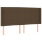vidaXL Cama box spring colchón luces LED tela marrón oscuro 180x200cm vidaXL Cama box spring colchón luces LED tela marrón oscuro 180x200cm