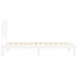 vidaXL Estructura de cama con cabecero madera maciza blanco 100x200 cm vidaXL Estructura de cama con cabecero madera maciza blanco 100x200 cm