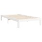 vidaXL Estructura de cama con cabecero madera maciza blanco 100x200 cm vidaXL Estructura de cama con cabecero madera maciza blanco 100x200 cm