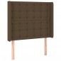 vidaXL Cama box spring colchón y luces LED tela marrón oscuro 90x200cm vidaXL Cama box spring colchón y luces LED tela marrón oscuro 90x200cm
