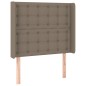vidaXL Cama box spring colchón y luces LED tela gris taupe 90x190 cm vidaXL Cama box spring colchón y luces LED tela gris taupe 90x190 cm