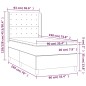 vidaXL Cama box spring colchón y luces LED tela gris taupe 90x190 cm vidaXL Cama box spring colchón y luces LED tela gris taupe 90x190 cm
