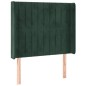 vidaXL Cama box spring colchón y LED terciopelo verde oscuro 100x200cm vidaXL Cama box spring colchón y LED terciopelo verde oscuro 100x200cm