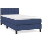 vidaXL Cama box spring con colchón tela azul 90x190 cm vidaXL Cama box spring con colchón tela azul 90x190 cm