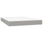 vidaXL Cama box spring con colchón tela gris claro 140x190 cm vidaXL Cama box spring con colchón tela gris claro 140x190 cm