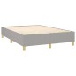 vidaXL Cama box spring colchón y luces LED tela gris claro 140x190 cm vidaXL Cama box spring colchón y luces LED tela gris claro 140x190 cm