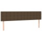 vidaXL Cama box spring con colchón tela marrón oscuro 180x200 cm