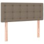 vidaXL Cama box spring con colchón tela gris taupe 90x200 cm