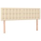 vidaXL Cama box spring con colchón tela color crema 140x200 cm