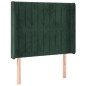 vidaXL Cama box spring colchón y LED terciopelo verde oscuro 90x200 cm vidaXL Cama box spring colchón y LED terciopelo verde oscuro 90x200 cm