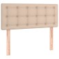 vidaXL Cama box spring con colchón cuero sintético capuchino 90x200 cm vidaXL Cama box spring con colchón cuero sintético capuchino 90x200 cm