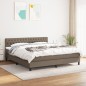 vidaXL Cama box spring con colchón tela gris taupe 180x200 cm vidaXL Cama box spring con colchón tela gris taupe 180x200 cm
