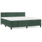 vidaXL Cama box spring con colchón terciopelo verde oscuro 180x200 cm vidaXL Cama box spring con colchón terciopelo verde oscuro 180x200 cm