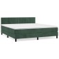 vidaXL Cama box spring con colchón terciopelo verde oscuro 160x200 cm vidaXL Cama box spring con colchón terciopelo verde oscuro 160x200 cm