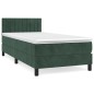 vidaXL Cama box spring con colchón terciopelo verde oscuro 90x190 cm vidaXL Cama box spring con colchón terciopelo verde oscuro 90x190 cm