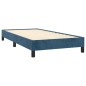 vidaXL Cama box spring con colchón terciopelo azul oscuro 90x200 cm vidaXL Cama box spring con colchón terciopelo azul oscuro 90x200 cm