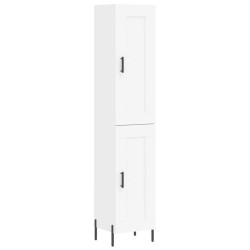 vidaXL Aparador alto madera contrachapada blanco 34,5x34x180 cm