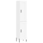 vidaXL Aparador alto madera contrachapada blanco 34,5x34x180 cm