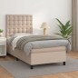 vidaXL Cama box spring con colchón cuero sintético capuchino 80x200 cm vidaXL Cama box spring con colchón cuero sintético capuchino 80x200 cm