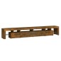 vidaXL Mueble de TV con luces LED color roble ahumado 260x36,5x40 cm