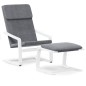 vidaXL Sillón de relax con taburete tela gris oscuro vidaXL Sillón de relax con taburete tela gris oscuro