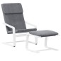 vidaXL Sillón de relax con taburete tela gris oscuro vidaXL Sillón de relax con taburete tela gris oscuro