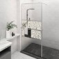 vidaXL Mampara ducha con estante vidrio ESG y aluminio cromo 80x195 cm vidaXL Mampara ducha con estante vidrio ESG y aluminio cromo 80x195 cm