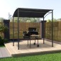 vidaXL Cenador de barbacoa acero gris antracita 215x150x220 cm vidaXL Cenador de barbacoa acero gris antracita 215x150x220 cm