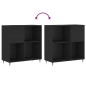 vidaXL Mueble para discos madera contrachapada negro 84,5x38x89 cm vidaXL Mueble para discos madera contrachapada negro 84,5x38x89 cm