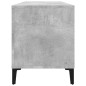 vidaXL Mueble discos madera contrachapada gris hormigón 100x38x48 cm
