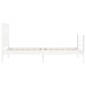 vidaXL Estructura de cama con cabecero madera maciza blanco vidaXL Estructura de cama con cabecero madera maciza blanco