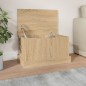 vidaXL Baúl almacenaje madera contrachapada roble sonoma 50x30x28 cm vidaXL Baúl almacenaje madera contrachapada roble sonoma 50x30x28 cm
