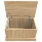 vidaXL Baúl almacenaje madera contrachapada roble sonoma 50x30x28 cm vidaXL Baúl almacenaje madera contrachapada roble sonoma 50x30x28 cm