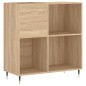 vidaXL Mueble discos madera contrachapada roble Sonoma 84,5x38x89 cm vidaXL Mueble discos madera contrachapada roble Sonoma 84,5x38x89 cm