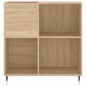 vidaXL Mueble discos madera contrachapada roble Sonoma 84,5x38x89 cm vidaXL Mueble discos madera contrachapada roble Sonoma 84,5x38x89 cm
