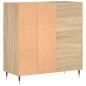 vidaXL Mueble discos madera contrachapada roble Sonoma 84,5x38x89 cm vidaXL Mueble discos madera contrachapada roble Sonoma 84,5x38x89 cm