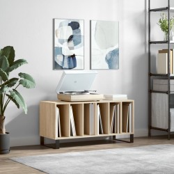 vidaXL Mueble discos madera contrachapada roble Sonoma 100x38x48 cm