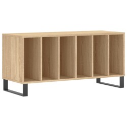 vidaXL Mueble discos madera contrachapada roble Sonoma 100x38x48 cm