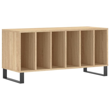 vidaXL Mueble discos madera contrachapada roble Sonoma 100x38x48 cm