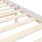 vidaXL Estructura de cama con cabecero madera maciza blanco vidaXL Estructura de cama con cabecero madera maciza blanco